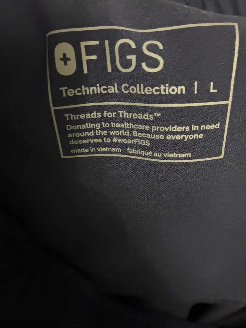Figs Men's Navy Scrubs Joggers with Cream Drawstring